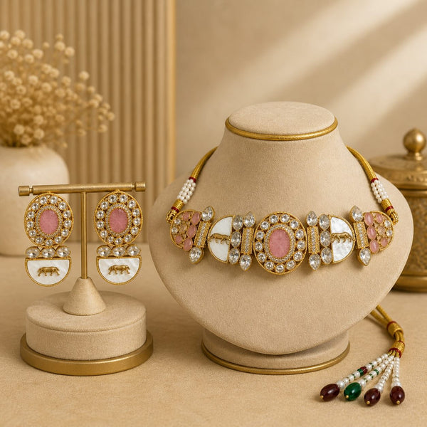 SHERA NOOR SET in Blush Pink