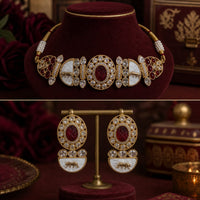 SHERA NOOR SET in Maroon