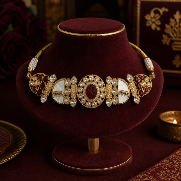 SHERA NOOR SET in Maroon