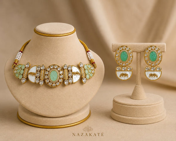 SHERA NOOR SET in a dreamy Mint Green