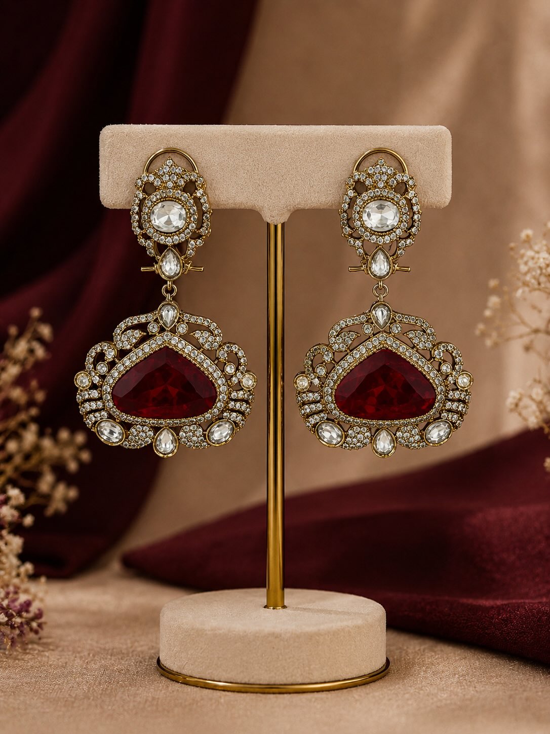 Ruby elegance with a royal touch