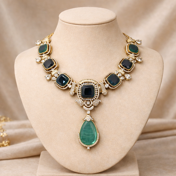 Zamarud Noor Set In Blue