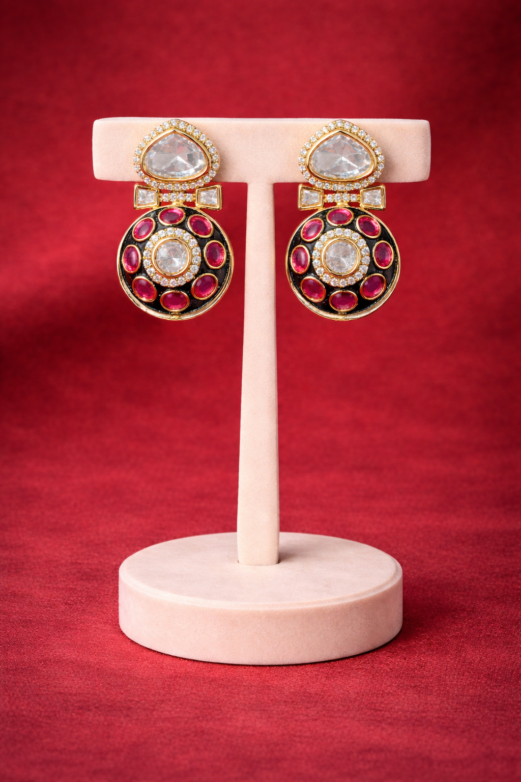 Noor Gul Ruby Stud Drops