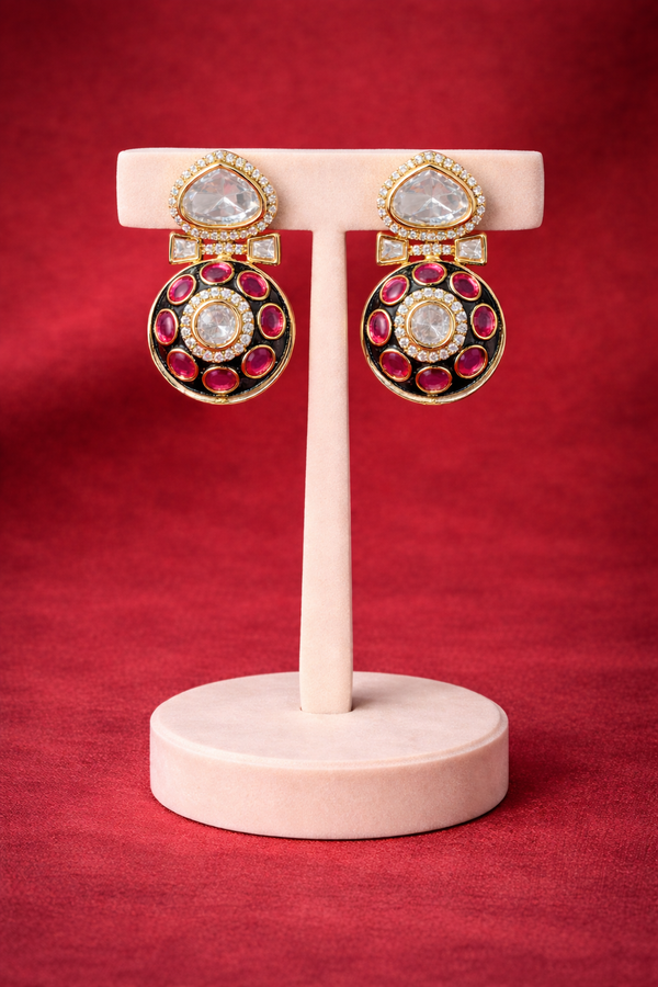 Noor Gul Ruby Stud Drops