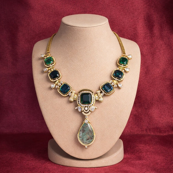 Zamarud Noor Set In Green