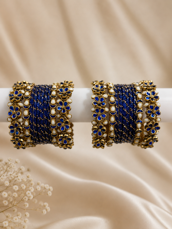 Silk Thread & Premium Glass Bangles